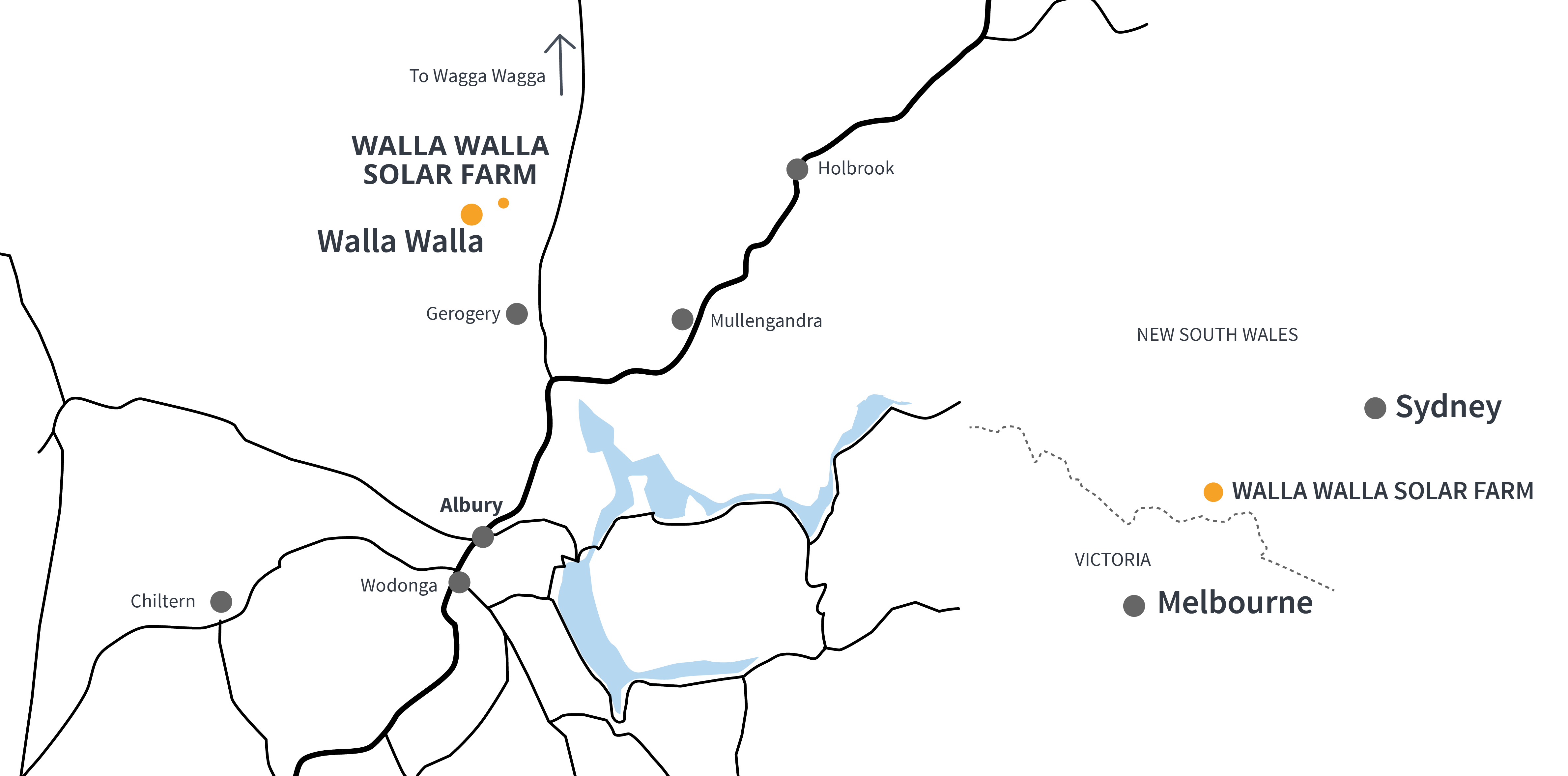 Walla Walla Solar Farm Location map